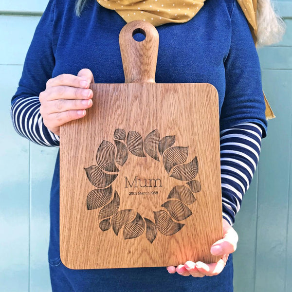 Personalised Oak Cheese Board