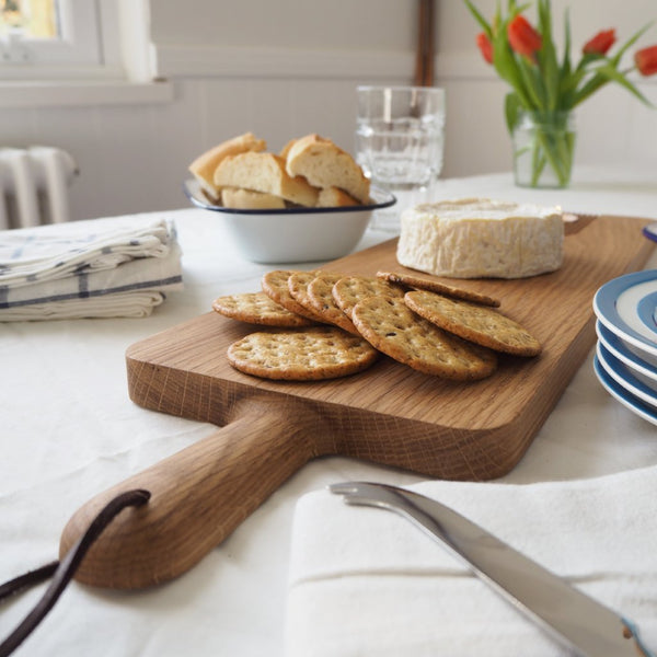 Large Oak Sharing Platter Board with Tea Light Holders 2ft