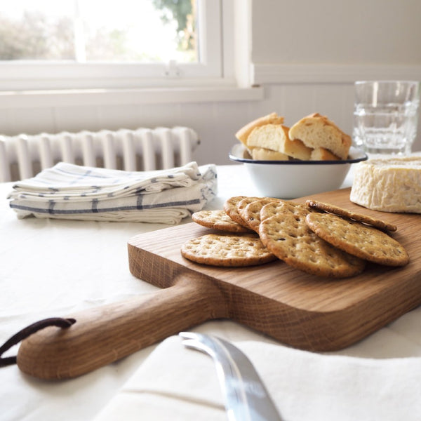 Large Oak Sharing Platter Board with Tea Light Holders 2ft
