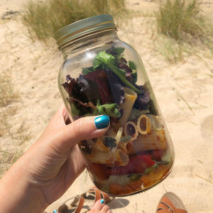 Mason Jar Layered Salad.