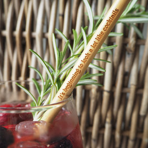 Personalised Christmas Cocktail Bamboo Straw