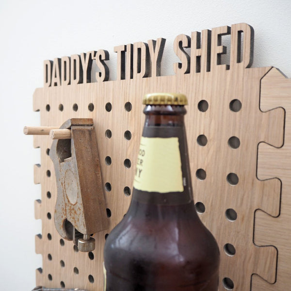 Personalised Peg Board For Dad's Shed