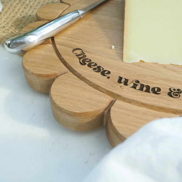 Personalised Wooden Flower Serving And Chopping Board