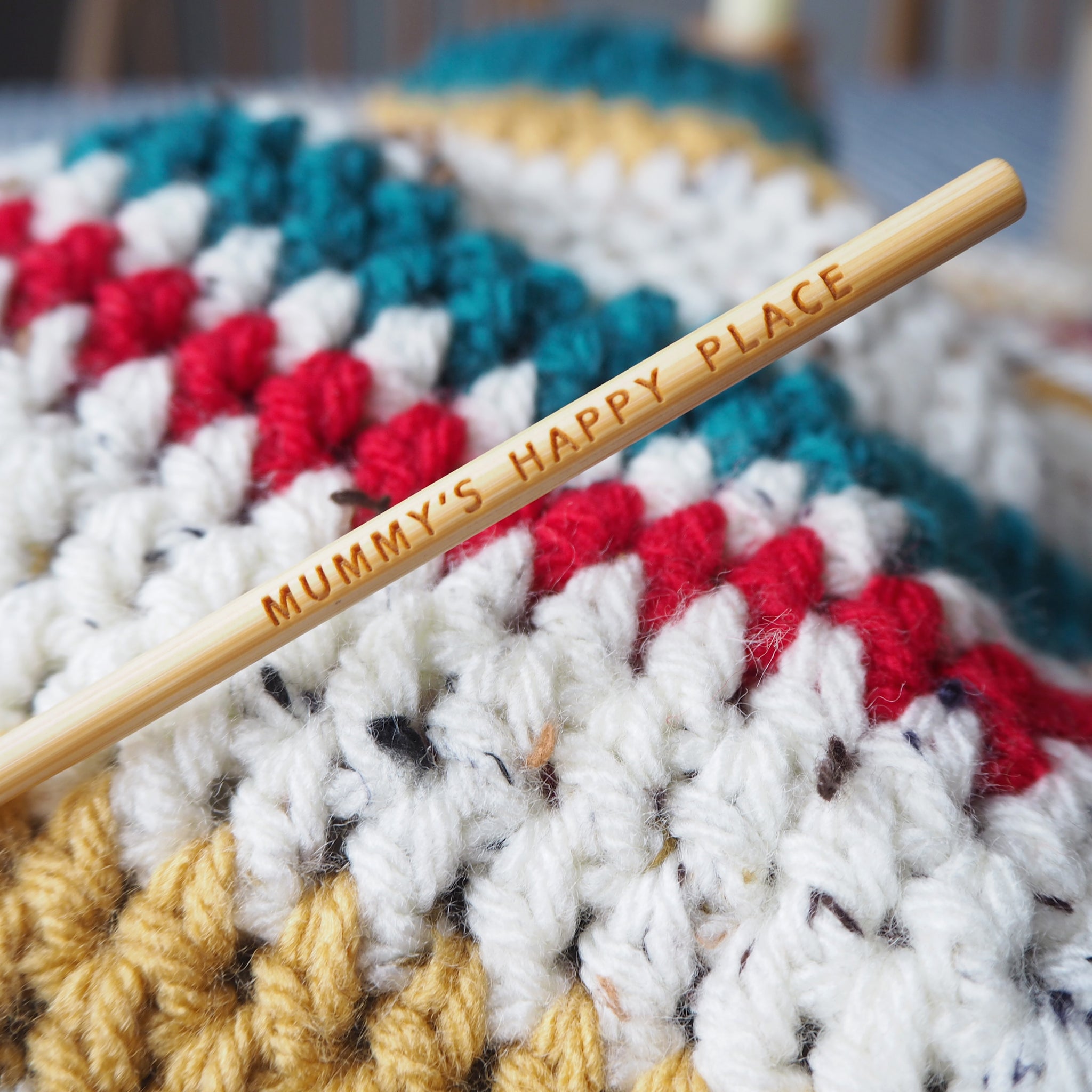 Happy Place Personalised Crochet Hook
