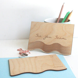 Wooden Postcard - Sea You Soon