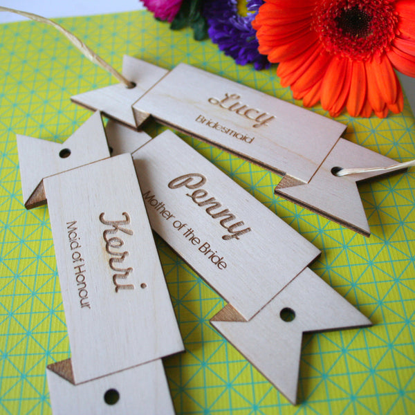 Personalised Wooden Scroll Place Setting
