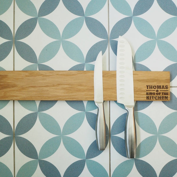 Personalised Wooden Magnetic Knife Block