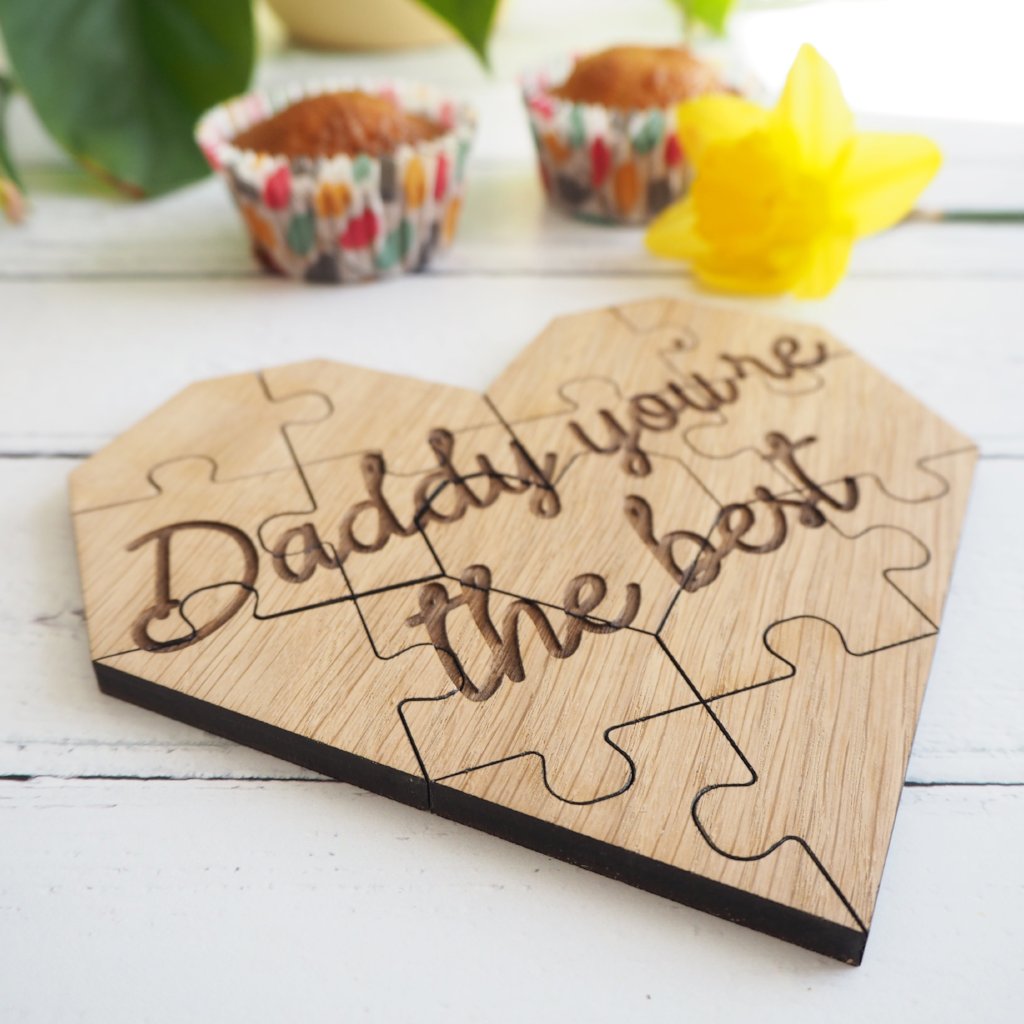 Personalised Heart Shape Wooden Jigsaw Puzzle